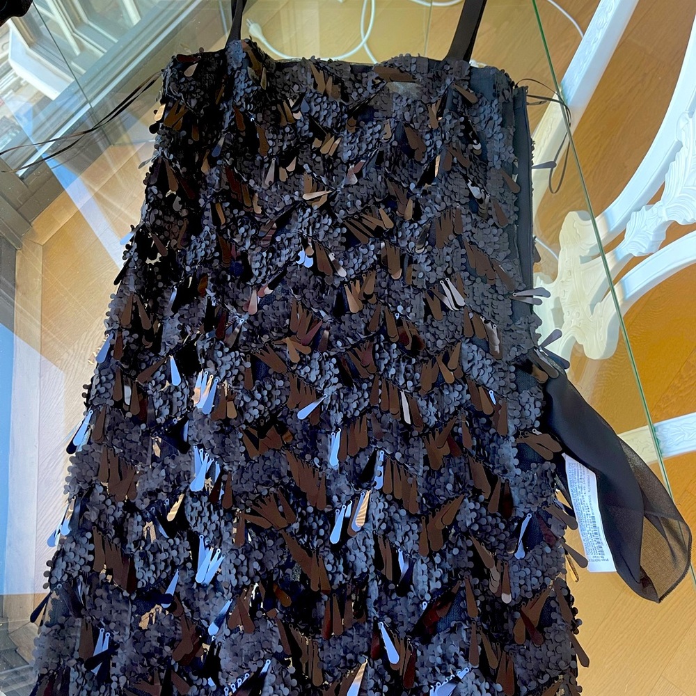 Zara black sequin dress
